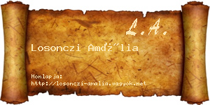 Losonczi Amália névjegykártya