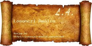Losonczi Amália névjegykártya